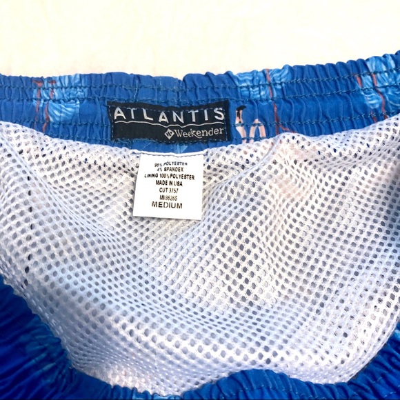 NWT Weekender Mens Pink Flamingo Print Swim Trunks - Picture 4 of 4